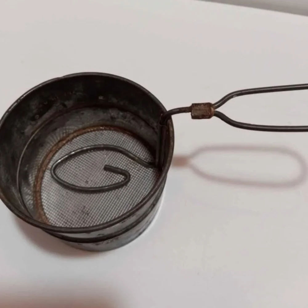 Antique Metal 2 Cup Sifter